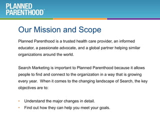 PPOL’s efforts as they relate to Search