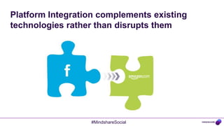 Platform Integration complements existing
technologies rather than disrupts them




                  #MindshareSocial
 