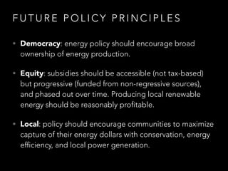 The Future of Solar Economics and Policy