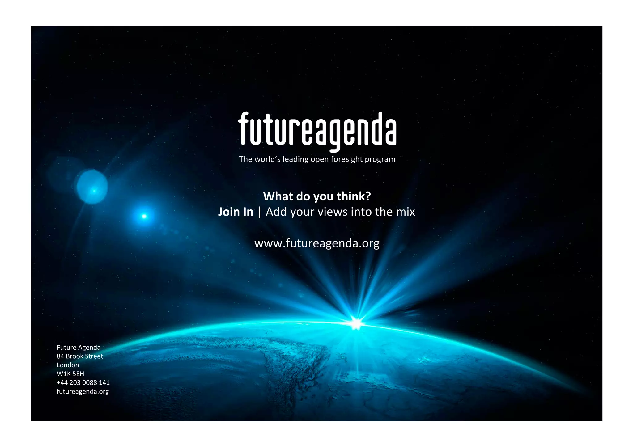 A	
  Data	
  Marketplace	
  	
  
Data	
  is	
  a	
  currency,	
  it	
  has	
  a	
  value	
  and	
  a	
  price,	
  and	
  therefore	
  requires	
  a	
  	
  
market	
  place.	
  An	
  ecosystem	
  for	
  trading	
  data	
  is	
  emerging	
  and	
  anything	
  	
  
that	
  is	
  informa4on	
  is	
  represented	
  in	
  a	
  new	
  data	
  marketplace.	
  	
  
 