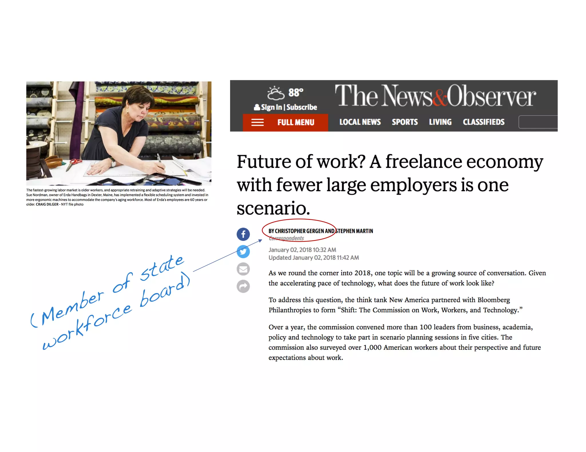 (Member of state
workforce board)
 