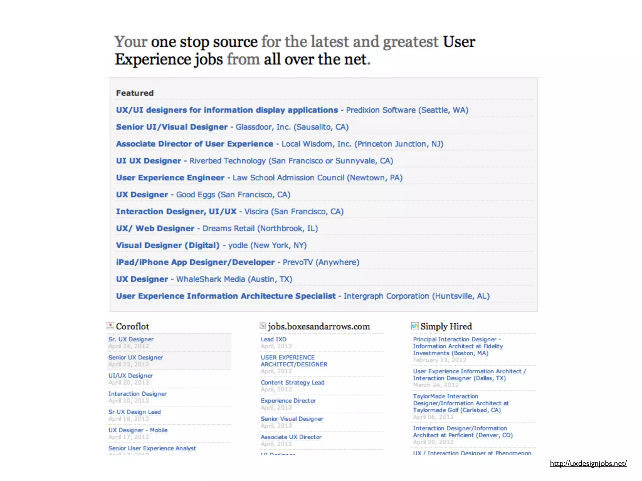 http://uxdesignjobs.net/
 