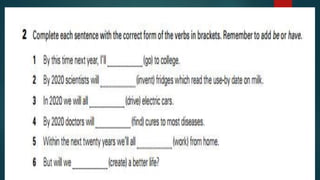 Future perfect and future continuous