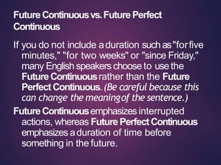 Future perfect continuous tense/ future perfect progressive tense | PPTX