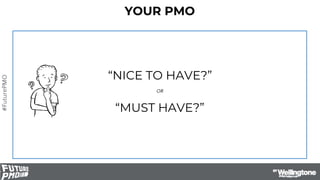 #FuturePMO
YOUR PMO
“NICE TO HAVE?”
“MUST HAVE?”
OR
 