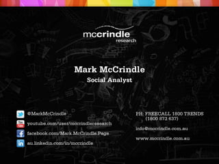 Future Proofing your Career Mark McCrindle, McCrindle Research