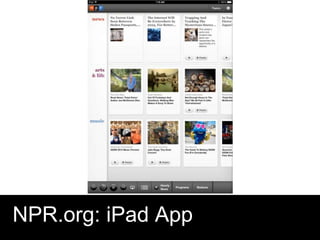 NPR.org: iPad App
 