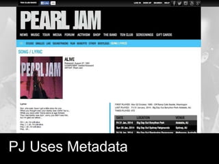PJ Uses Metadata
 