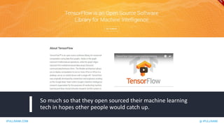 IPULLRANK.COM @ IPULLRANK
So much so that they open sourced their machine learning
tech in hopes other people would catch up.
 