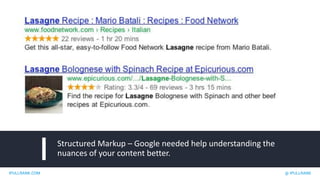 IPULLRANK.COM @ IPULLRANK
Structured Markup – Google needed help understanding the
nuances of your content better.
 