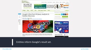 IPULLRANK.COM @ IPULLRANK
Entities inform Google’s result set.
 