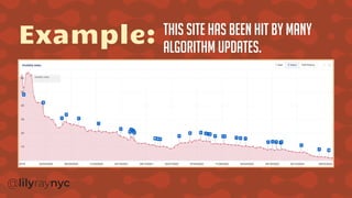 Example: This site has been hit by many
algorithm updates.
 