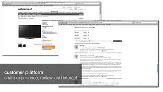 customer platform
share experience, review and interact
 