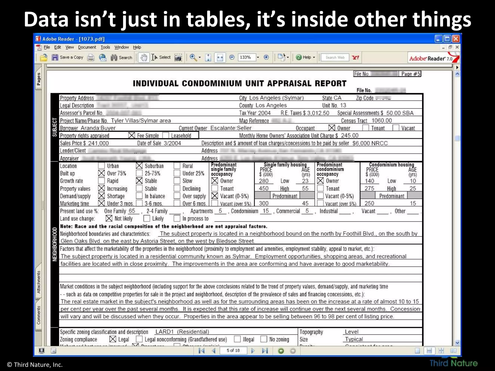 © Third Nature, Inc.
Data isn’t just in tables, it’s inside other things
 