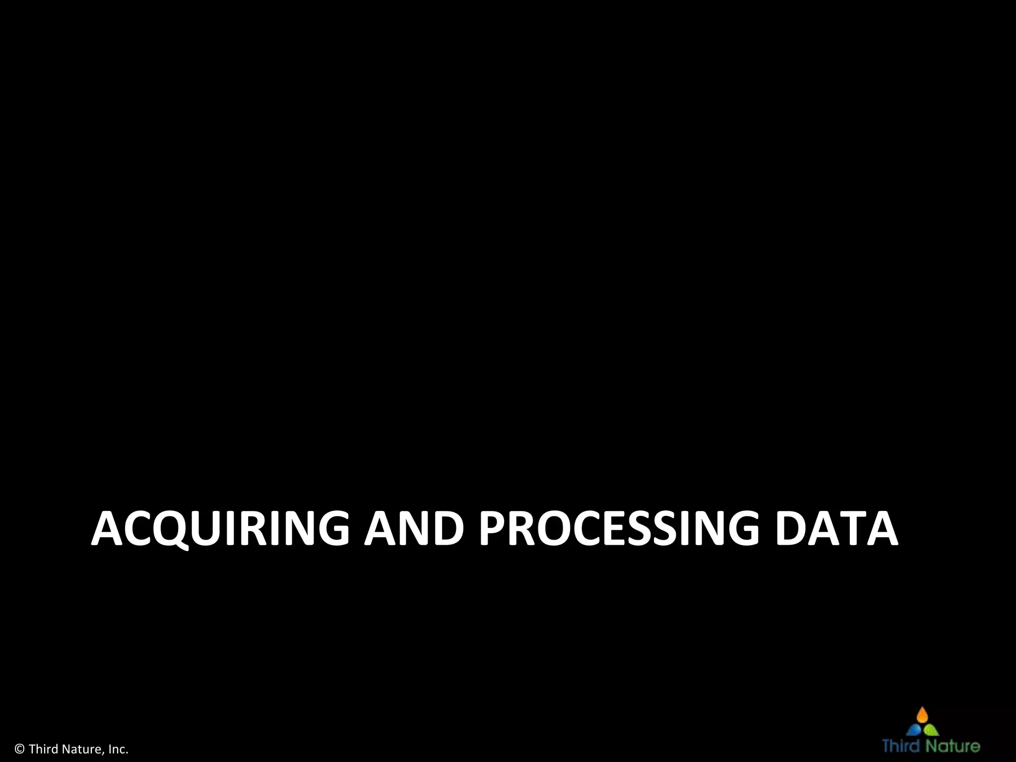 © Third Nature, Inc.
ACQUIRING AND PROCESSING DATA
 