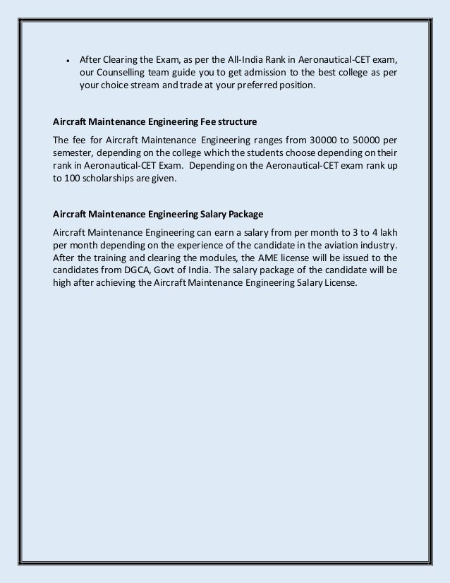 Future Scope Of Aircraft Maintenance Engineering And Salary Package pdf Future Scope Of Aircraft Maintenance Engineering And Salary Package pdf
