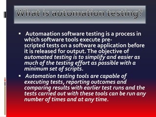 manual & automation testing