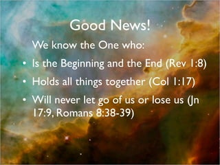 The Key to Living Now and
Preparing for the Future is.....
 