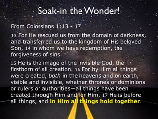 Processing Things that Might be
     from the Holy Spirit
• Our own impressions, dreams,
  thoughts, visions, audible voices,
  encounters, etc.
• Messages via other people to us
  • personal prophetic words
  • prophecy to churches, regions,
    nations, etc.
 