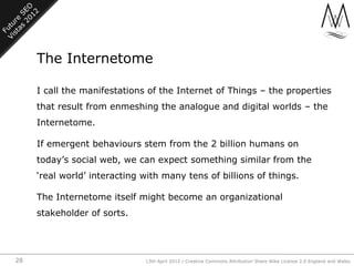 The Internetome

     I call the manifestations of the Internet of Things – the properties
     that result from enmeshing...