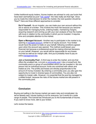 Futures Fundamentals | PDF