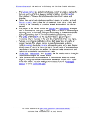 Futures Fundamentals | PDF