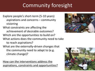 Agricultural futures in the humid tropics: A multi-scale approach	