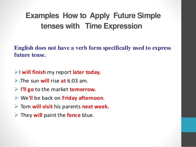 Resultado de imagen de future time expression