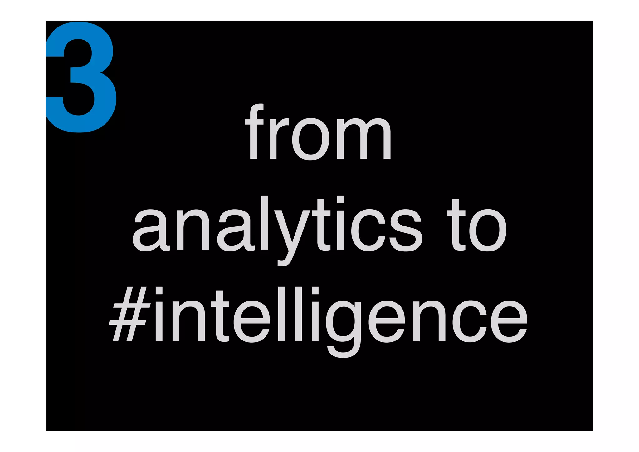 AnalyticsIntelligence

How many What time of the week

Tweets/Hour?
 is best for what?


 
How many What’s the brand
negatives?
 equity?

 