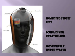 IMMERSED SENSES
LETS
SCUBA DIVER
BREATHE AND
MOVE FREELY
UNDER WATER
 