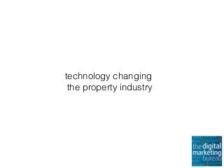 technology changing
the property industry
 