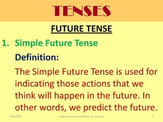 Presentation Simple Future Tense Pptx Powerpoint 1024x768