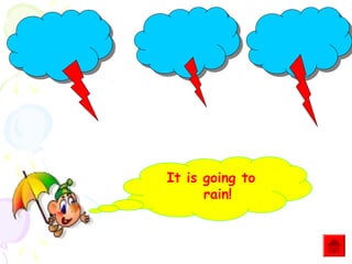It is going to
rain!

 