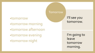 Future Time Words | PPTX