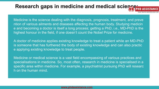 Potential Research Gaps In Medicine Future Topics For PhD Researchers