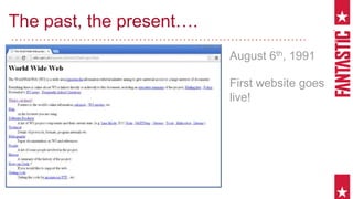 August 6th, 1991
The past, the present….
First website goes
live!
 