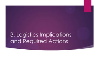 3. Logistics Implications
and Required Actions
 