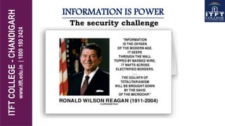 INFORMATION IS POWER
The security challenge
 