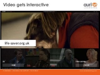 www.aurionlearning.comE-LEARNING | TRAINING AND SUPPORT | PLATFORMS
Video gets interactive
life-saver.org.uk
 