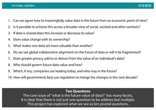 Ten Questions
The core issue of “what is the future value of data?” has many facets.
It is clear that there is not just on...