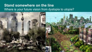 Stand somewhere on the line
Where is your future vision from dystopia to utopia?
 