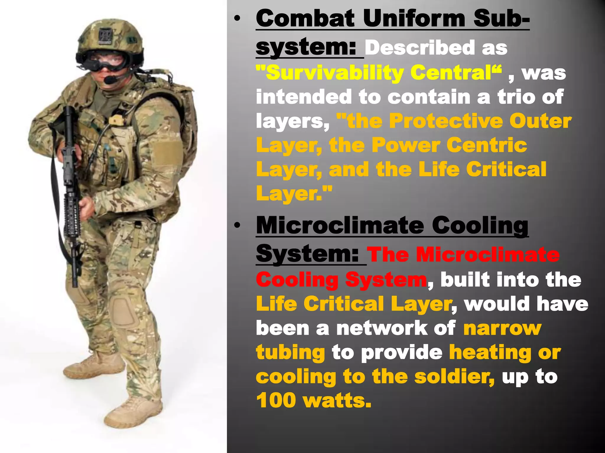 Future weapons- 'Future Force Warrior' | PPTX