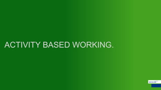 ACTIVITY BASED WORKING.
 
