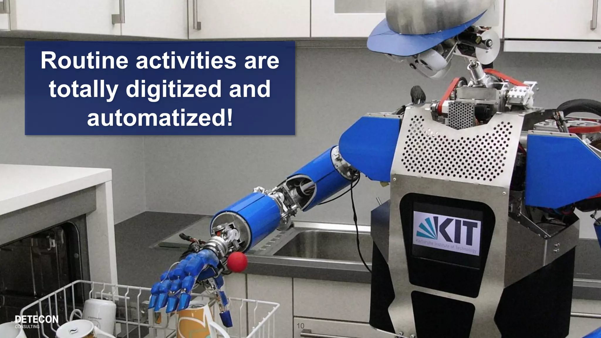10
Routine activities are
totally digitized and
automatized!
 