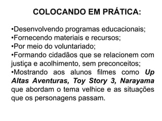 Art. 24. Os meios de comunicação manterão espaços ou horários especiais voltados aos idosos, com finalidade informativa, educativa, artística e cultural, e ao público sobre o processo de envelhecimento.Art. 25. O Poder Público apoiará a criação de universidade aberta para as pessoas idosas e incentivará a publicação de livros e periódicos, de conteúdo e padrão editorial adequados ao idoso, que facilitem a leitura, considerada a natural redução da capacidade visual. 