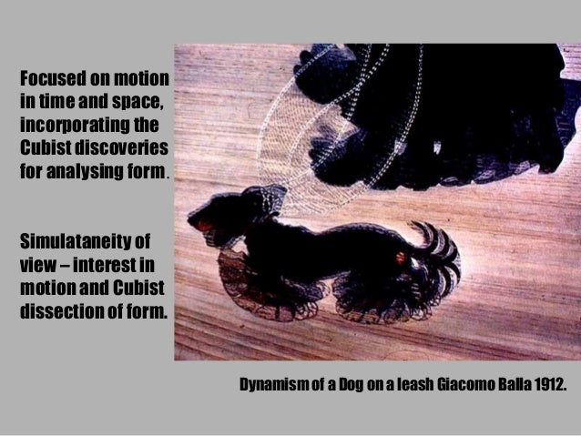 futurist painting dog