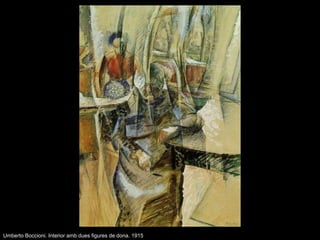 Umberto Boccioni. Interior amb dues figures de dona. 1915 