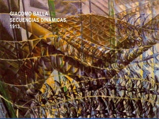 GIACOMO BALLA
SECUENCIAS DINÁMICAS,
1913.
 