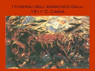 I funerali dell’anarchico Galli
        1911- C. Carrà
 