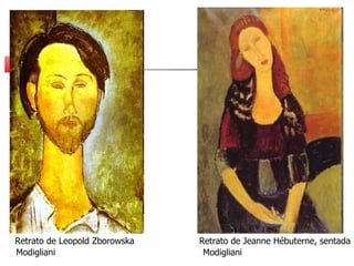 Retrato de Leopold Zborowska  Retrato de Jeanne Hébuterne, sentada Modigliani Modigliani 
